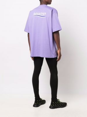 T-shirt à imprimé Balenciaga violet