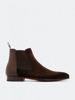 Замшевые ботинки челси Magnanni коричневые