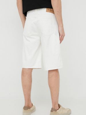 Pamut farmer rövidnadrág Calvin Klein Jeans fehér