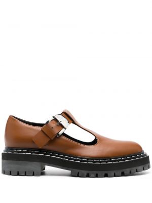 Skinn loafers Proenza Schouler brun