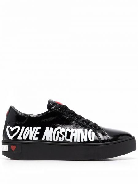 Zapatillas con corazón Love Moschino negro