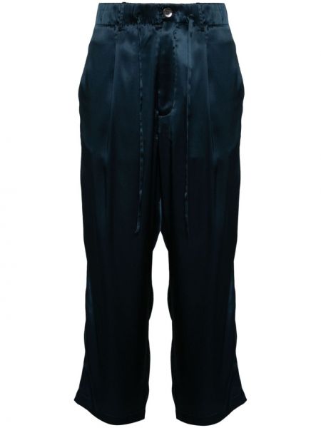 Hedvábné kalhoty Pierre-louis Mascia modré