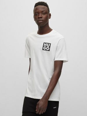Camiseta de algodón Hugo blanco