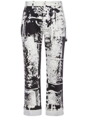 Jeans di cotone Alexander Mcqueen bianco