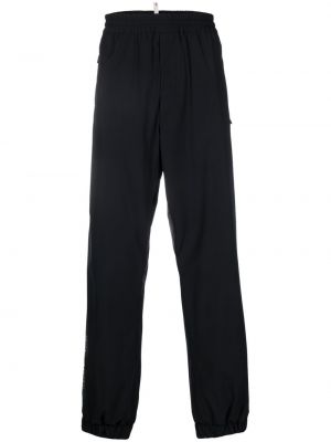 Pantaloni cu picior drept cu imagine Moncler Grenoble negru