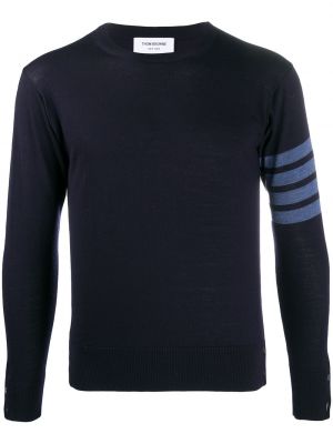 Jersey de tela jersey de cuello redondo Thom Browne azul