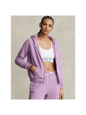 Sudadera con capucha de algodón Polo Ralph Lauren violeta