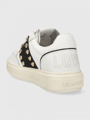 Sneakerși Love Moschino alb