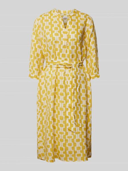 Lniana sukienka Seidensticker żółta