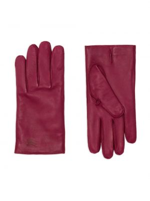 Rękawiczki skórzane Burberry różowe