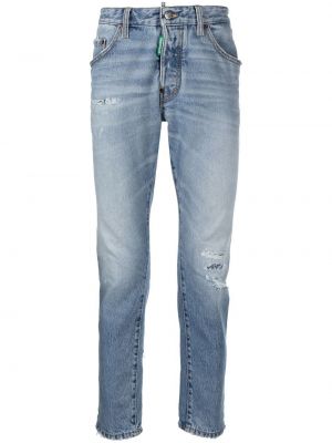 Rippet jeans med normal passform Dsquared2 blå