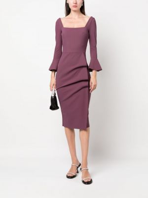 Midi kleita ar drapējumu Chiara Boni La Petite Robe violets