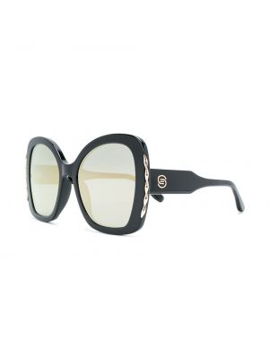 Okulary przeciwsłoneczne oversize Elie Saab czarne