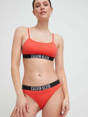 Spodnji del bikini Calvin Klein oranžna