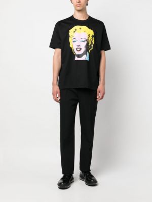 T-shirt aus baumwoll mit print Junya Watanabe Man schwarz