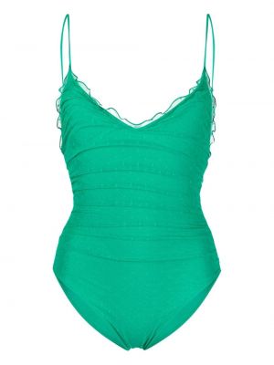 Jednodijelni kupaći kostim s čipkom Mc2 Saint Barth zelena