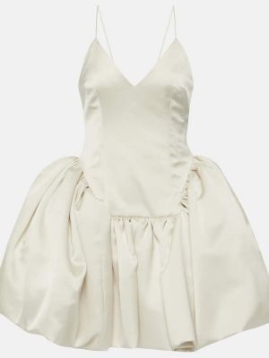 Saténové šaty Danielle Frankel bílé