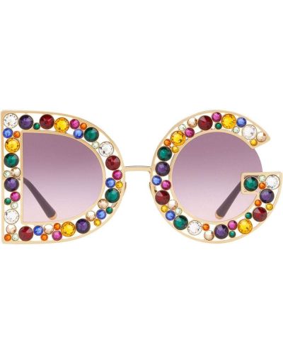Akiniai nuo saulės su kristalais Dolce & Gabbana Eyewear