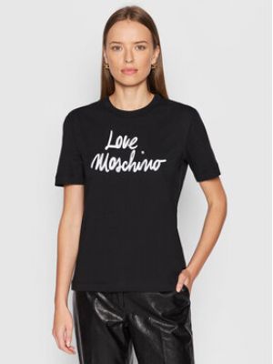 Priliehavé tričko Love Moschino čierna