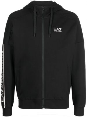 Hoodie Ea7 Emporio Armani svart