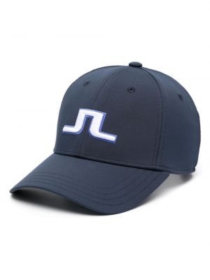 Haftowana czapka z daszkiem J.lindeberg niebieska