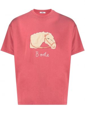 Тениска бродирана Bode розово