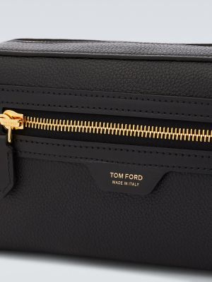 Kožená taška Tom Ford čierna