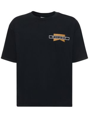 T-krekls ar apdruku Rhude melns