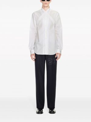 Pruhované slim fit rovné kalhoty s potiskem Off-white