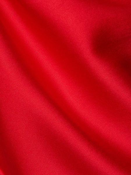 Drapované asymetrické hedvábné midi sukně Acne Studios červené