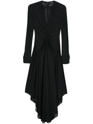 Priehľadné koktejlkové šaty Del Core čierna