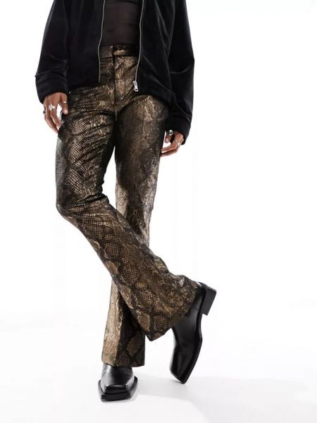 Элегантные брюки с принтом со змеиным принтом Asos
