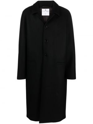 Μάλλινο παλτό Courreges μαύρο
