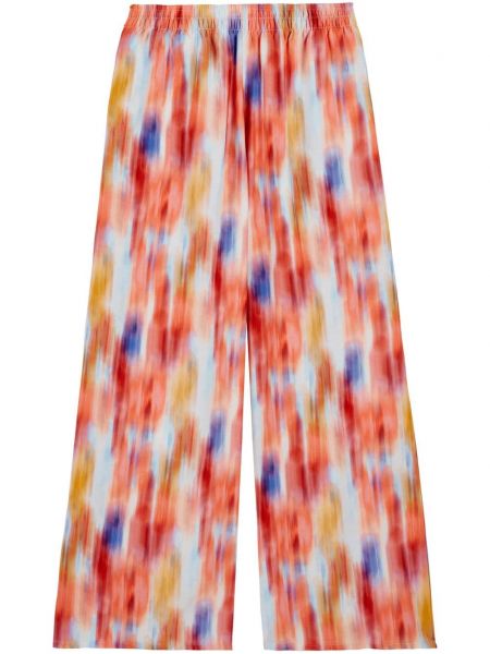 Pantaloni de mătase din bumbac cu imagine Vilebrequin portocaliu
