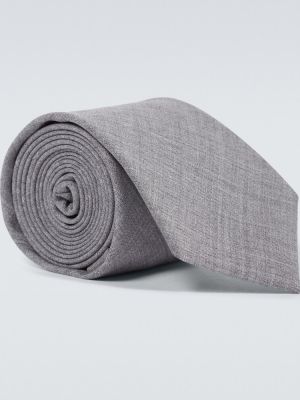 Vlněná kravata Brunello Cucinelli šedá