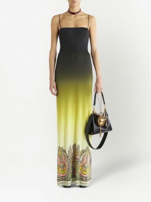 Sukienka koktajlowa z nadrukiem z wzorem paisley Etro