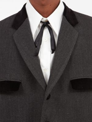 Satynowy krawat z kokardką Maison Margiela czarny