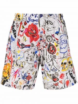 Trykt shorts Alexander Mcqueen hvit