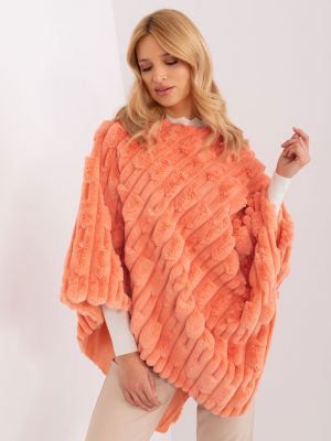 Szőrös kardigán Fashionhunters narancsszínű