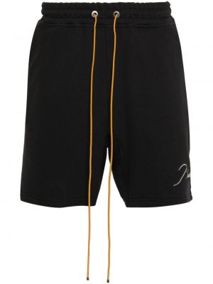 Bermuda kratke hlače z vezenjem Rhude črna
