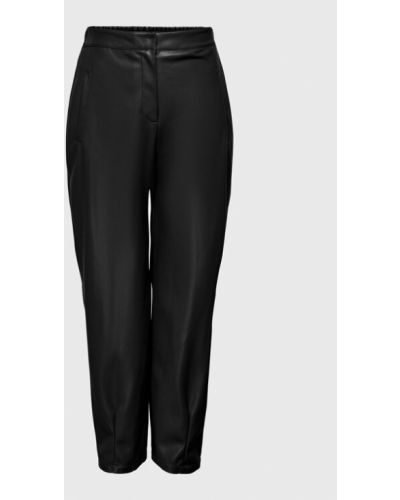 ONLY Műbőr nadrág Elizabeth 15266817 Fekete Regular Fit