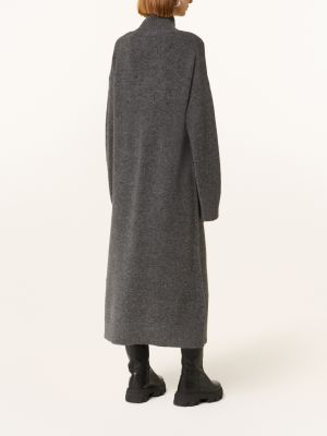 Dzianinowa sukienka długa z alpaki Mrs & Hugs szara