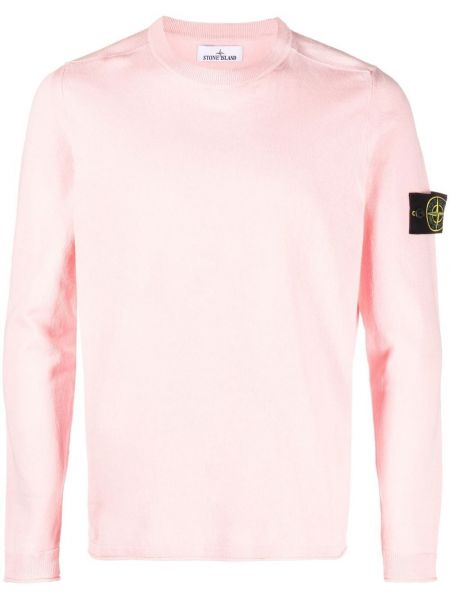 Пуловер с кръгло деколте Stone Island розово