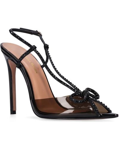Lakované kožené sandále Andrea Wazen čierna