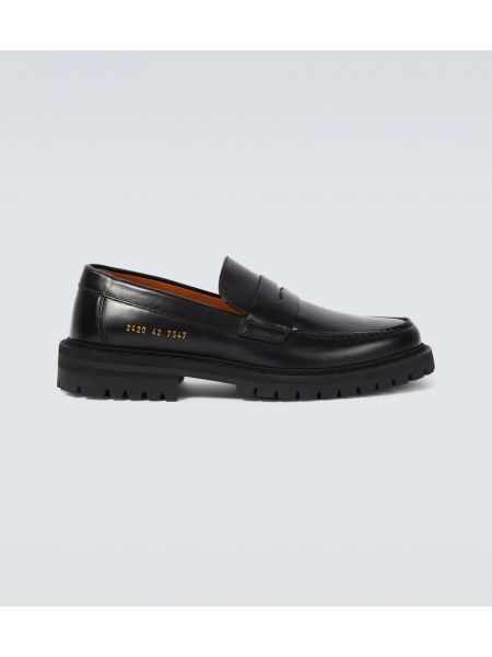 Bőr loafer Common Projects fekete