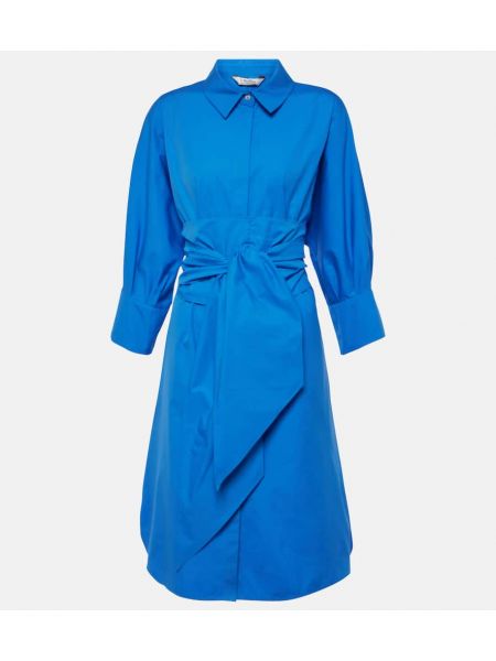 Sukienka midi bawełniana S Max Mara niebieska