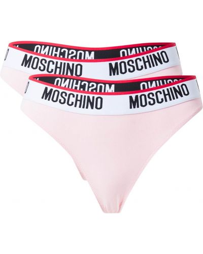 Moschino Underwear Tangá  ružová / ružová / čierna / biela