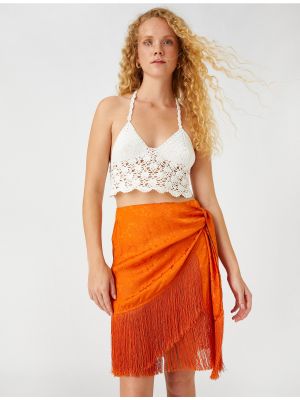 Mini suknja Koton narančasta