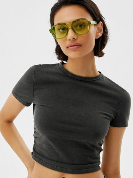 Okulary przeciwsłoneczne Bershka zielone
