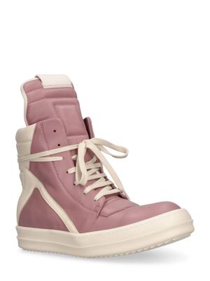 Δερμάτινα sneakers Rick Owens ροζ